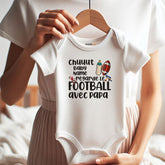 Personalized Name French Baby Clothes Cute Football Outfit Gift for Dad sports fan romper Custom shirt Vêtements bébé